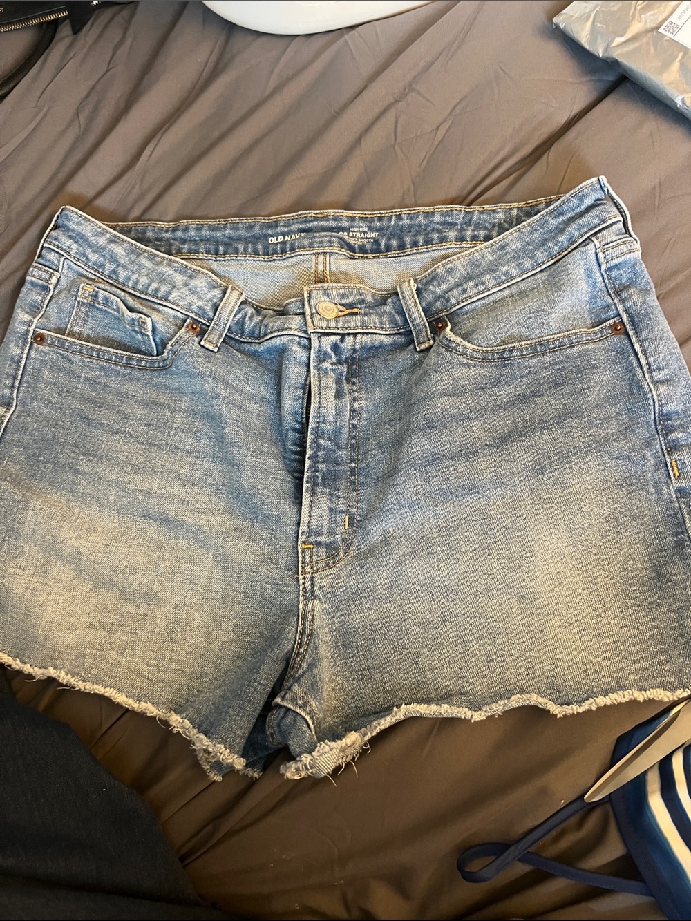 Old Navy Light Blue Cutoff Denim Shorts with Frayed Hem